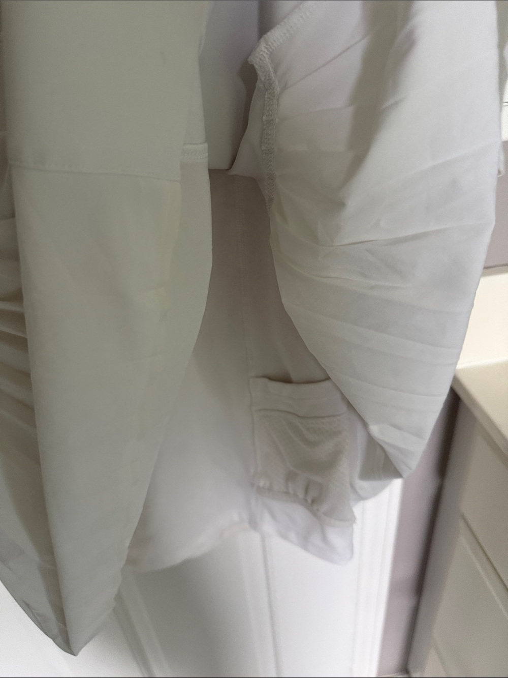 Athleta Advantage Dress White Mini Pleated Tennis Racerback Skort Mesh - Picture 4 of 9